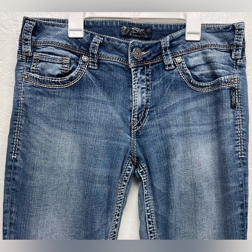 Women’s - Silver Mid-Rise Bootcut Jeans - 32X30 - Picture 4 of 12